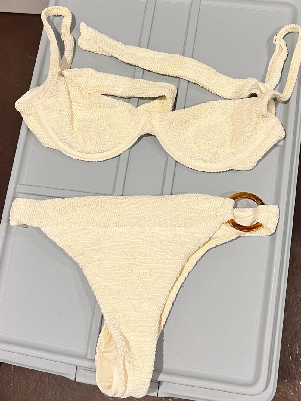 Monday Swimwear Ivory Bikini Set